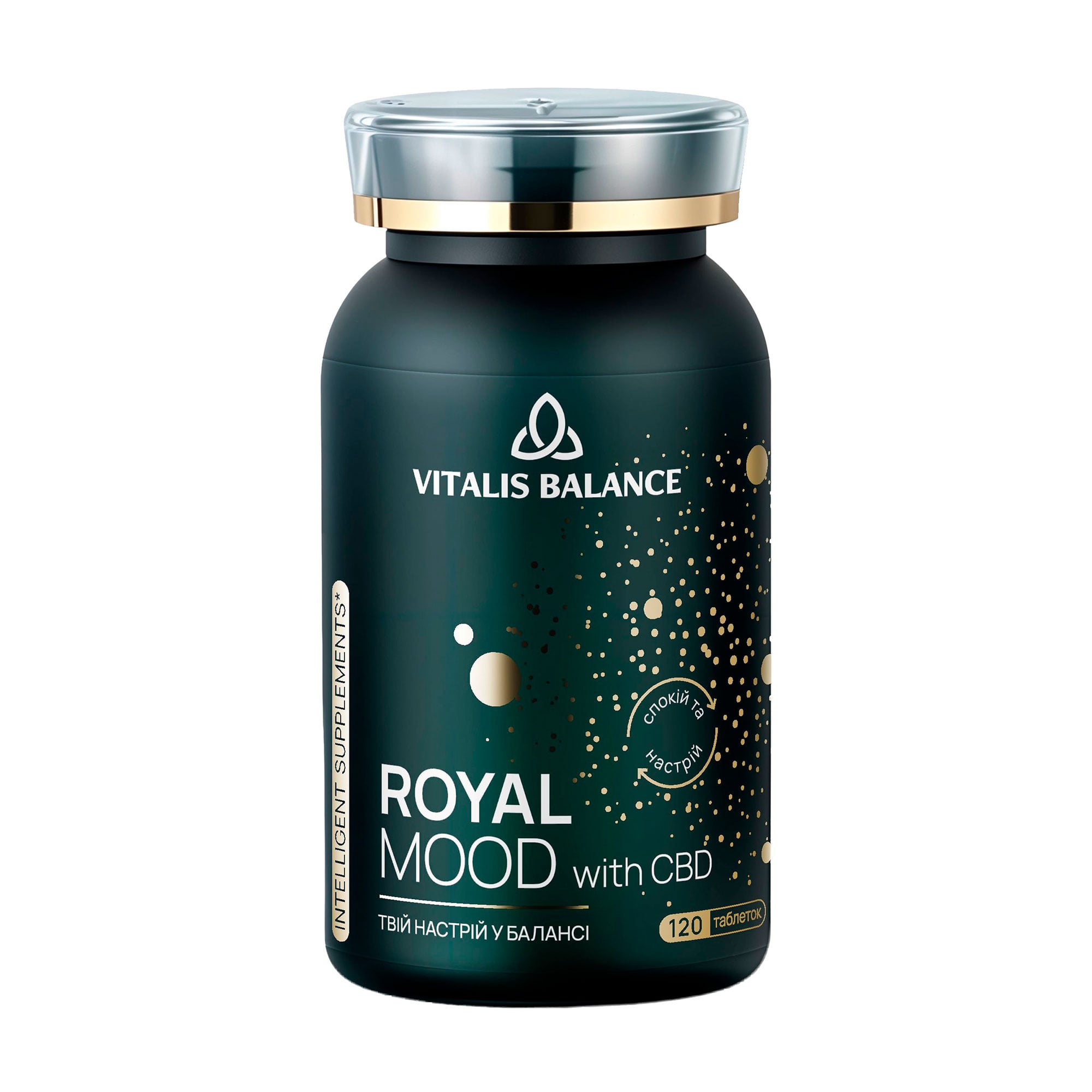Комплекс Твій настрій у балансі з CBD Vitalis Balance Royal Mood With CBD, 120 таблеток